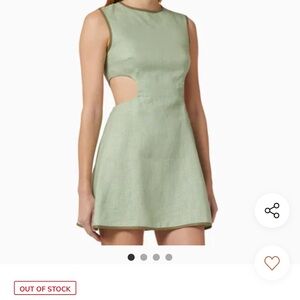 MATTHEW BRUCH Green Sleeveless Dress